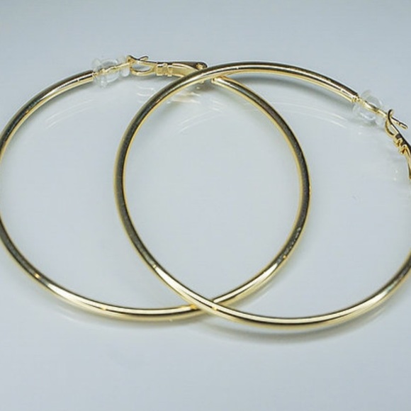 Bad B*tch Gold Hoops 50mm - Picture 3 of 3